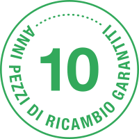 10 anni di garanzia sui pezzi di ricambio