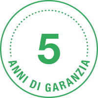 Garanzia sul prodotto 5 anni