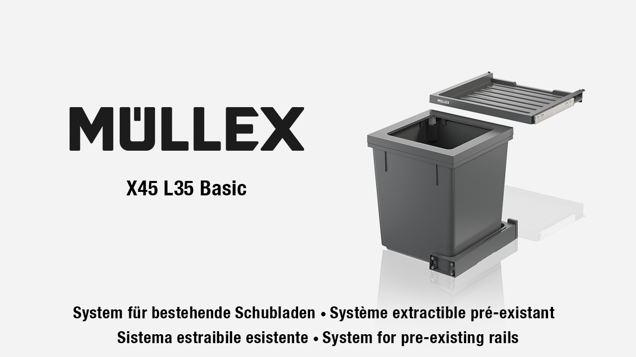 X45 L35 Basic  Page produit et documentation poubelle cuisine - Muellex